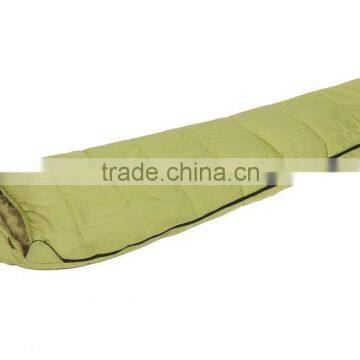 HOT 210T nylon mummy manufacturer yellow sleeping bag