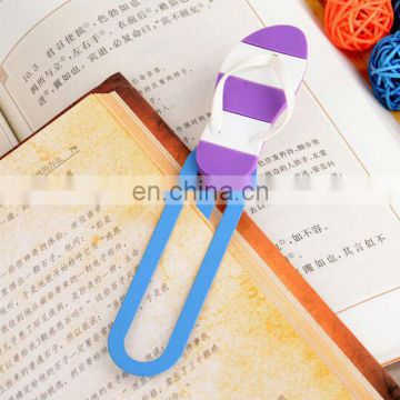 2D metal and rubber magnetic colourful bookmark for school supply
