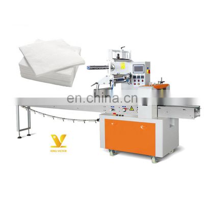 Factory price automatic napkin paper pillow bag flexible packing packaging machine
