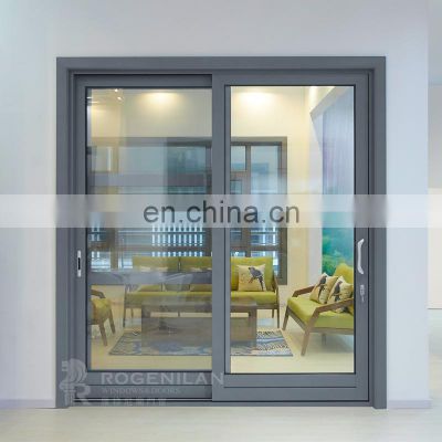 Customized Exterior Soundproof Thermal Break Double Glaze Aluminum Sliding Door