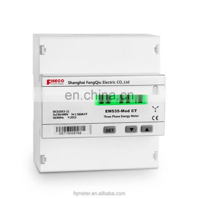 EM535-Mod CT 3*230/400V 1.5(6)A three phase din-rail multifunction energy meter