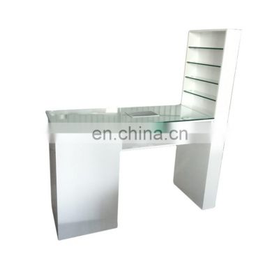 Modern Simple Metal Salon Furniture Marble LED Art Nail Table Set Manicure Table Equipment supplies