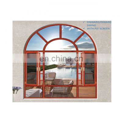 Commercial wood casement window with aluminum profile