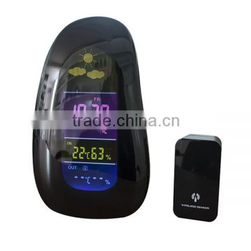 Wireless Transmission Weather Station With Tempertature Humidity Time Display Alarm