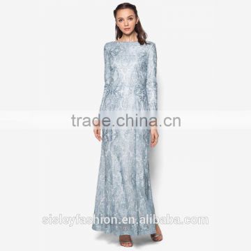 New Pattern Long Maxi Dress Abaya Dubai Style Dubai Muslim Wedding Dress D240