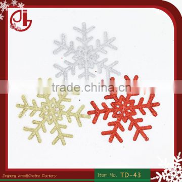 Cheap Christmas Tree Decorations Sticky Powder Snowflake Christmas Ornament