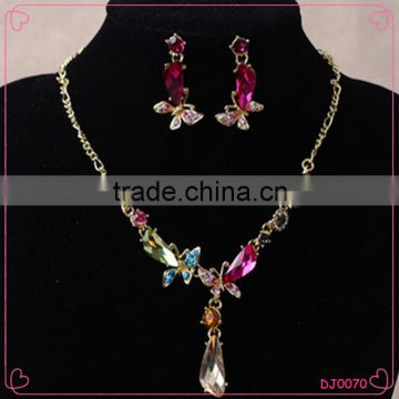 Classic Wholesale Fashion Jewelry Handmade Mix Color Crystal Jewelry Set