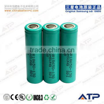 30A max discharge samsung inr18650-13q 1300mah li-ion battery / rechargeable battery 3.6v