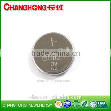 Changhong hot sale button cell battery CR1025 3V 30mah