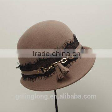 customize women winter bucket wool felt hat