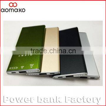 Alibaba China supplier OEM/ODM services fast charging battery power bank amk-005 aluminium alloy for iphone samsung smart phone