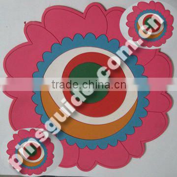 Supplier Custom Made Drawing Shape Embossed Coloring Soft PVC Rubber Mat