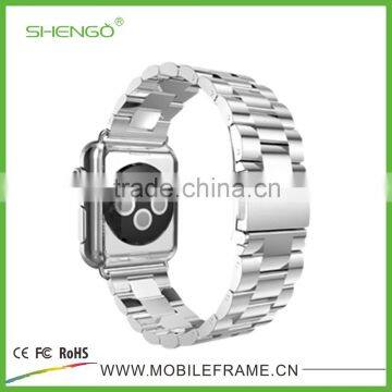 Shengo Hot Selling Cheap Stainless Steel Mental Strap For Apple iWatch with Adapter