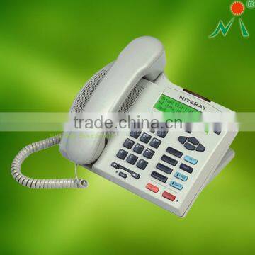 Analog telephone with 2 lines support 3 party conferences for office