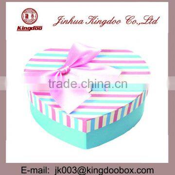 Jinhua Supplier Small Handmade Heart Shaped Paper Watch Box Ribbon