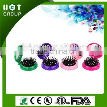 2015 New Design Small Size Hair Brush With Mirror