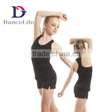C2424 High quality child long top kid top ballet tops