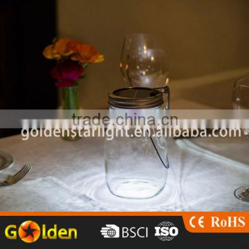 Portable 1000 ml 4 Bright led Glass Transparent Solar Jar Lamp