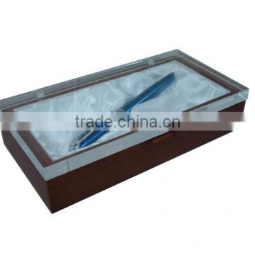 wooden pen box with transparent acrylic lid                        
                                                Quality Choice