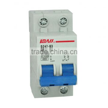 2P 40A mcb miniature circuit breaker with ISO9001