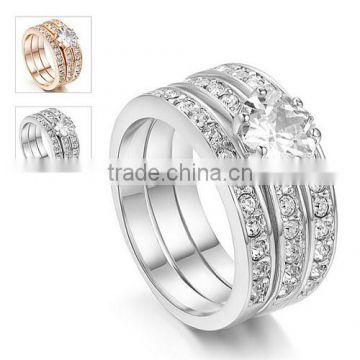 3pcs/Set 18kgp Jewelry Gold Rings Price With Stones                        
                                                                                Supplier's Choice