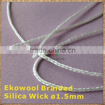 Enviromental Friendly Healthy Braided Fiber Silica wick 1.5mm for E cigarette Ekowool silica rope with Booming sales in Germany