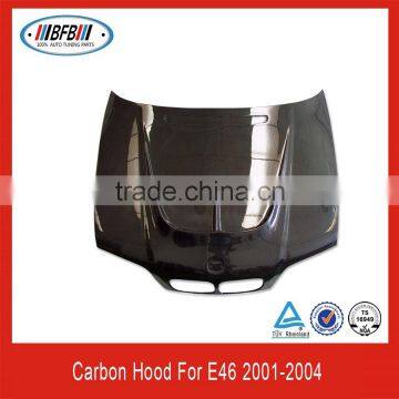 4 DOOR Auto Carbon fiber engine hood cover for bmw E46 1998-2001