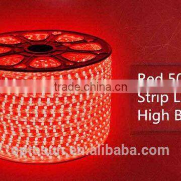 Red Color Rope Light DIY Flexible Strip Light 110-220V IP67 5050 High Brightness