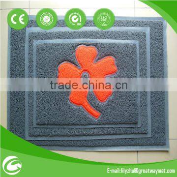 single flower plastic design door mat