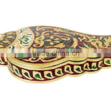 Conch (Shankh) shaped decorative handmade Meenakari Chocolate Box/ Dry Fruit Box