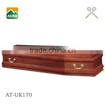 AT-UK170 wholesale solid wood adult chinese casket coffin