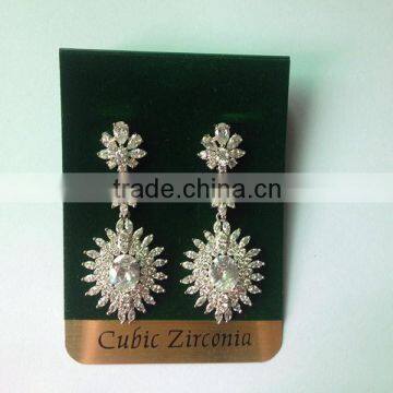 High quality cubic zirconia bridal wedding earrings