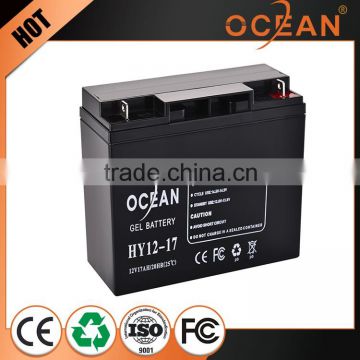 Top selling 12V discharge 17ah factory wholesale price storage battery