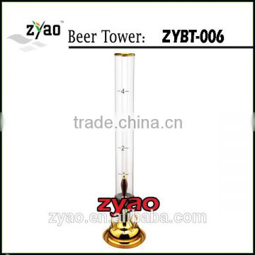 golden base copper beer tower made in china