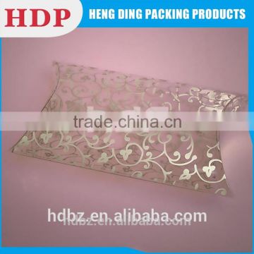 customized clear pvc plastic pillow box