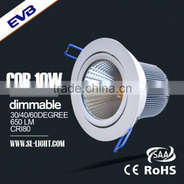 10W Dimmable led down lights ceiling mounted luminaires