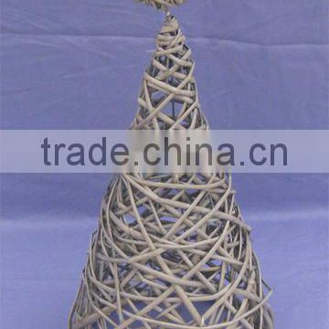 2016 grey cheap willow christmas tree with bird dec