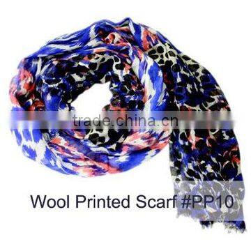 Soft Printed Wool scarf made up of pure wool Printed Wool Scarves Printing