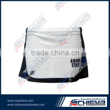 Hot sale sublimation white and black netball skirts