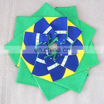 Brazilian flag 2013 Unique style printed headwear sports triangle bandana