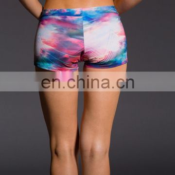 sexy printed yoga pants colored sky patterns running shorts women