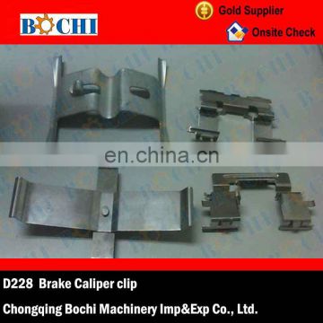 For car brake caliper use flat spring steel clips D228