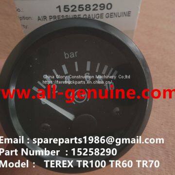 TEREX 15258290 AIR PRESSURE GAUGE TR100 TR70 TR60 TR70 MT4400AC OFF HIGHWAY RIGID DUMP TRUCK MINING HAULER TRANSMISSION