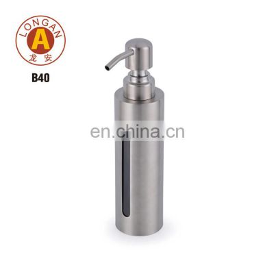 Manufacturer Stainless Steel Press Bottle Soap Shampoo Dispenser Liquid Hand Soap Bottle for Kitchen Hotel Bathroom