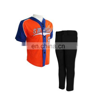 Custom Team Wear Short Sleeve Baseball Uniform Pakistan Made New Arrival Baseball Softball Uniforms Set