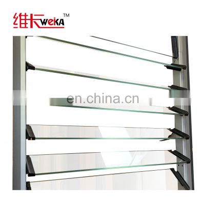 High quality Aluminum  top hung windows Customized Double Glass Awning Windows  Blind Casement Window with built in shutter