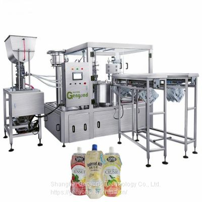 Spout pouch filling capping machine