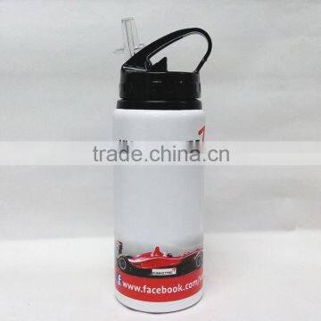 China Made Cheap High Quality Food Grade Non-leak Aluminium Sports Water Bottle With Straw