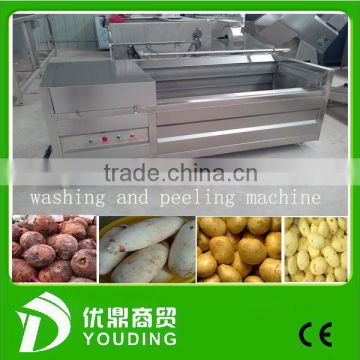 high efficiency stainless steel potatoes/carrots washing machine and peeling machine