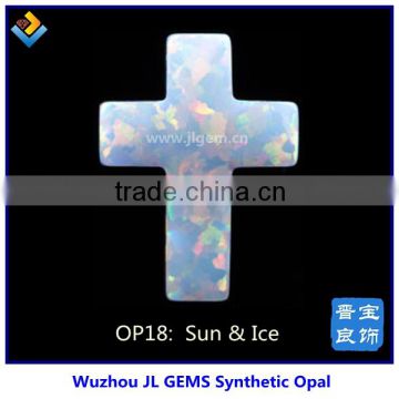 2014 Hot Sale Synthetic Cross Opal Gem Stone For Fashion Jewerly